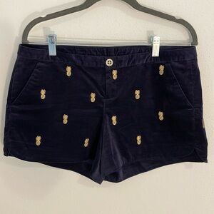Lilly Pulitzer Velvet Pineapple Shorts